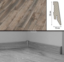 Плинтус МДФ Kronotex ламинированный D4792 Плинтус ламинированный МДФ Kronotex Дуб серый Макро фото 2 | FLOORDEALER